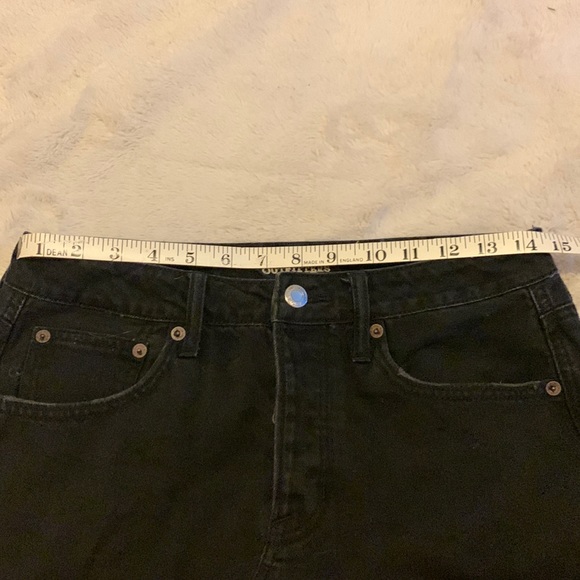 American Eagle Black Denim Mini Skirt Size 6. - Picture 5 of 6